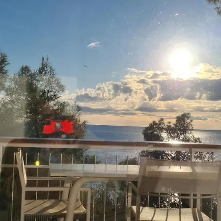 Cokkinis With Garden Overlooking The Sea Varazze